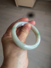 Load image into Gallery viewer, 53.5mm Certified Type A 100% Natural sunny green Jadeite Jade bangle BG40
