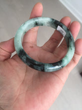 Load image into Gallery viewer, 58.9mm Certified Type A 100% Natural suny green dark green Jadeite Jade bangle BP32-8237
