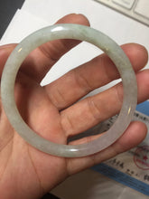 Load image into Gallery viewer, 54mm Certified type A 100% Natural icy watery light green purple round cut Jadeite bangle PB182-9126
