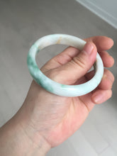 Load image into Gallery viewer, 57mm Certificated sunny green/yellow/white jadeite jade bangle S83-7073
