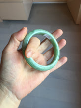 Load image into Gallery viewer, 59mm Certified Type A 100% Natural sunny green gray Jadeite Jade bangle BG236-9898
