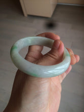 Load image into Gallery viewer, 53.5mm Certified Type A 100% Natural sunny green Jadeite Jade bangle BG40
