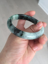 Load image into Gallery viewer, 58.9mm Certified Type A 100% Natural suny green dark green Jadeite Jade bangle BP32-8237
