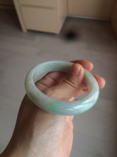 Load image into Gallery viewer, 53.5mm Certified Type A 100% Natural sunny green Jadeite Jade bangle BG40
