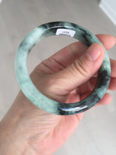 Load image into Gallery viewer, 58.9mm Certified Type A 100% Natural suny green dark green Jadeite Jade bangle BP32-8237
