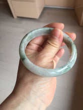 Load image into Gallery viewer, 59mm Certified Type A 100% Natural green gray Jadeite Jade bangle BN17-7070
