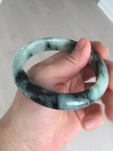 Load image into Gallery viewer, 58.9mm Certified Type A 100% Natural suny green dark green Jadeite Jade bangle BP32-8237
