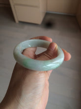 Load image into Gallery viewer, 53.5mm Certified Type A 100% Natural sunny green Jadeite Jade bangle BG40
