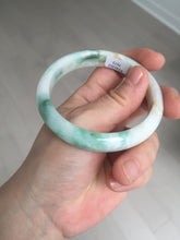 Load image into Gallery viewer, 57mm Certificated sunny green/yellow/white jadeite jade bangle S83-7073
