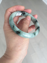 Load image into Gallery viewer, 56.5mm Certified Type A 100% Natural suny green dark green Jadeite Jade bangle BP33-8236
