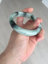 Load image into Gallery viewer, 56.5mm Certified Type A 100% Natural suny green dark green Jadeite Jade bangle BP33-8236
