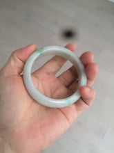 Load image into Gallery viewer, 53.5mm Certified Type A 100% Natural sunny green Jadeite Jade bangle BG40
