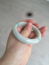 Load image into Gallery viewer, 53.5mm Certified Type A 100% Natural sunny green Jadeite Jade bangle BG40
