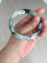 Load image into Gallery viewer, 56.5mm Certified Type A 100% Natural suny green dark green Jadeite Jade bangle BP33-8236
