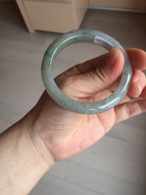 Load image into Gallery viewer, 53mm 100% natural certified dark green/gray jadeite jade bangle BM53-8655
