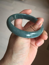 Load image into Gallery viewer, 59.5mm Certified Type A 100% Natural dark green/light blue/gray/black Guatemala Jadeite bangle BQ29-1457
