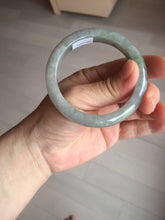 Load image into Gallery viewer, 53mm 100% natural certified dark green/gray jadeite jade bangle BM53-8655
