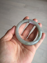 Load image into Gallery viewer, 53mm 100% natural certified dark green/gray jadeite jade bangle BM53-8655
