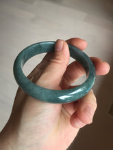 Load image into Gallery viewer, 59.5mm Certified Type A 100% Natural dark green/light blue/gray/black Guatemala Jadeite bangle BQ29-1457
