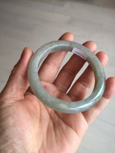 Load image into Gallery viewer, 53mm 100% natural certified dark green/gray jadeite jade bangle BM53-8655
