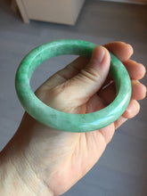 Load image into Gallery viewer, 60mm Certified Type A 100% Natural sunny green gray Jadeite Jade bangle BG234-9885
