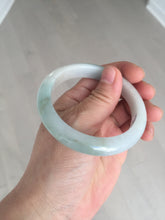 Load image into Gallery viewer, 54.8mm certified type A 100% Natural icy watery green/white jadeite jade bangle BP35-8906
