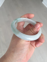 Load image into Gallery viewer, 54.8mm certified type A 100% Natural icy watery green/white jadeite jade bangle BP35-8906
