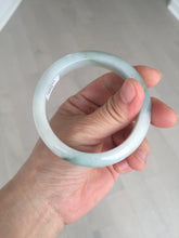 Load image into Gallery viewer, 54.8mm certified type A 100% Natural icy watery green/white jadeite jade bangle BP35-8906
