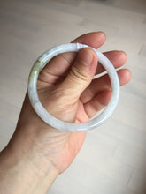 Load image into Gallery viewer, 58.5mm Certified Type A 100% Natural light green yellow purple white black (Wuji)slim round cut Jadeite bangle PB179-9117
