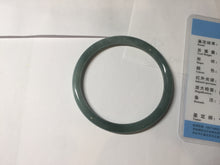 Load image into Gallery viewer, 55mm Certified Type A 100% Natural light green/blue/gray Guatemala slim round cut Jadeite bangle PD65-1469
