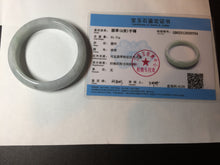 Load image into Gallery viewer, 57mm Certified type A 100% Natural light green white Jadeite bangle AX141-0794
