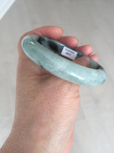 Load image into Gallery viewer, 56.5mm Certified Type A 100% Natural icy watery light green dark green chubby Jadeite Jade bangle BP36-8907
