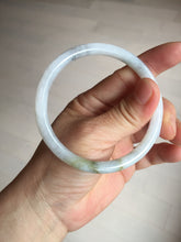 Load image into Gallery viewer, 58.5mm Certified Type A 100% Natural light green yellow purple white black (Wuji)slim round cut Jadeite bangle PB179-9117
