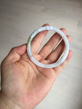 Load image into Gallery viewer, 58.5mm Certified Type A 100% Natural light green yellow purple white black (Wuji)slim round cut Jadeite bangle PB179-9117
