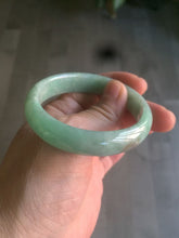 Load image into Gallery viewer, 50.5mm Certified Type A 100% Natural sunny apple green/red Jadeite Jade oval bangle AJ68-0175
