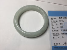 Load image into Gallery viewer, 52.5mm certified 100% natural Type A light  green white jadeite jade bangle AR116-9424
