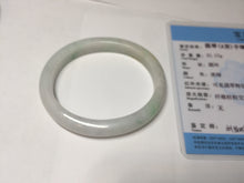 Load image into Gallery viewer, Shopify only 52mm certified type A 100% Natural sunny green/white/yellow oval jadeite jade bangle AR117-0264
