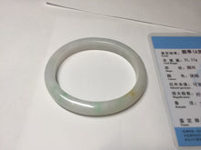 Load image into Gallery viewer, Shopify only 52mm certified type A 100% Natural sunny green/white/yellow oval jadeite jade bangle AR117-0264
