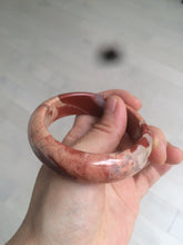 Load image into Gallery viewer, 53mm 100% natural red/pink red jasper stone bangle XY89
