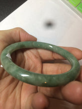 Load image into Gallery viewer, 53.8mm Certified 100% natural Type A dark green/brown round cut jadeite jade bangle BF57-5367
