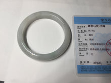 Load image into Gallery viewer, 58mm Certified type A 100% Natural light green/white Jadeite bangle AR118-0253
