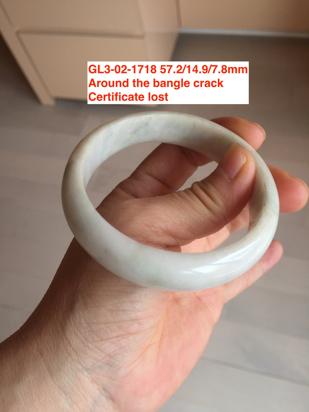 53-59mm Type A 100% Natural light green/yellow/white  Jadeite Jade bangle group GL30 Add-on items, not for sale alone.