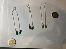 Load image into Gallery viewer, 100% Natural icy watery sunflower seeds dangling Guatemala jadeite Jade earring BG5
