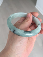 Load image into Gallery viewer, 59mm Certified Type A 100% Natural icy watery light green dark green Jadeite Jade bangle BP37-8908
