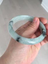 Load image into Gallery viewer, 59mm Certified Type A 100% Natural icy watery light green dark green Jadeite Jade bangle BP37-8908
