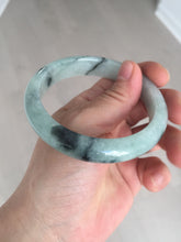 Load image into Gallery viewer, 59mm Certified Type A 100% Natural icy watery light green dark green Jadeite Jade bangle BP37-8908
