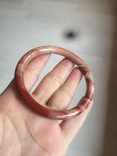 Load image into Gallery viewer, 61.2mm 100% natural red/pink slim round cut red jasper stone bangle XY88
