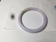 Load image into Gallery viewer, 54mm certified 100% natural type A sunny green/white/orange/purple round cut jadeite jade bangle AY44-0760
