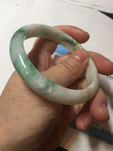 Load image into Gallery viewer, 57mm Certificated sunny green/yellow/white jadeite jade bangle S83-7073
