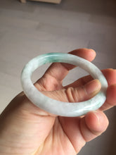 Load image into Gallery viewer, 52.8mm Certificated 100% natural type A sunny green/white jadeite jade bangle AU30-1325
